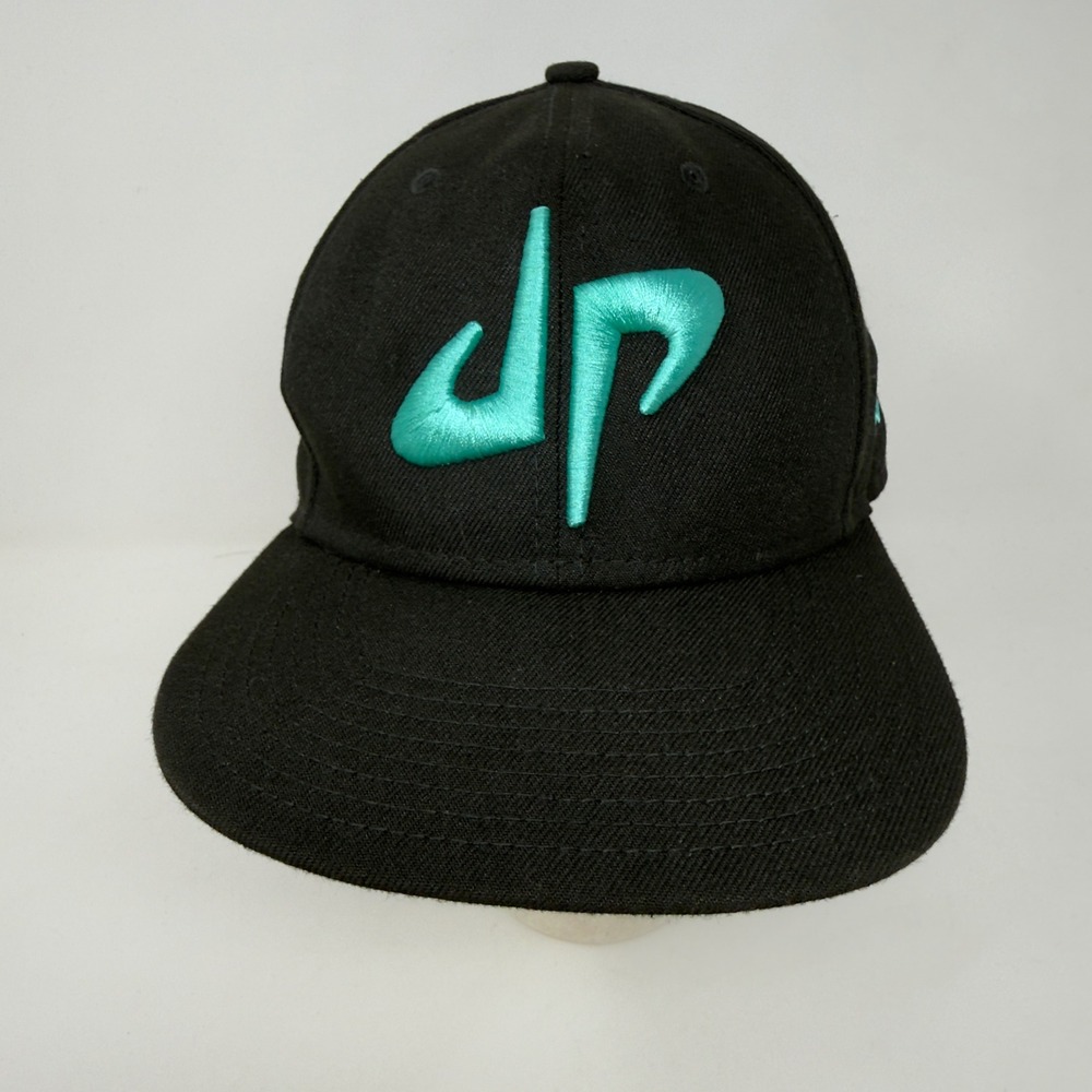 Dude Perfect New Era DP Logo Snapback Hat Black Turquoise One Size Fits Most Men
